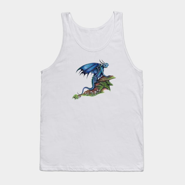 Adorable Pet Blue Bearded Dragon Tank Top by Sandra Staple